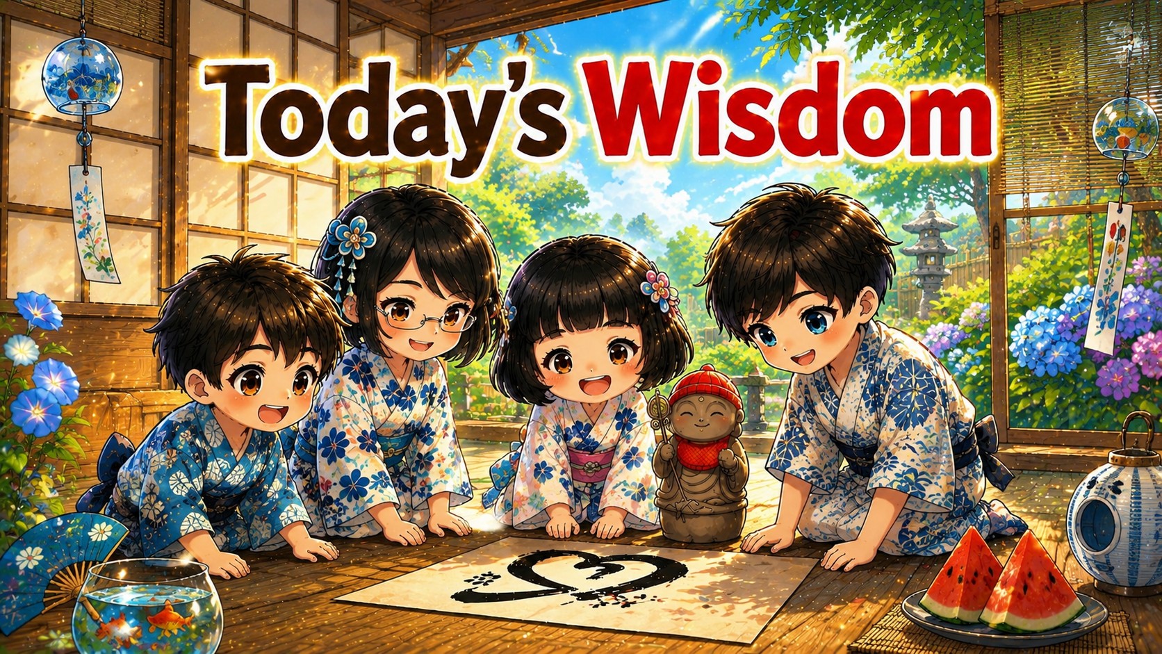Today's Wisdom ASMR characters in summer yukata