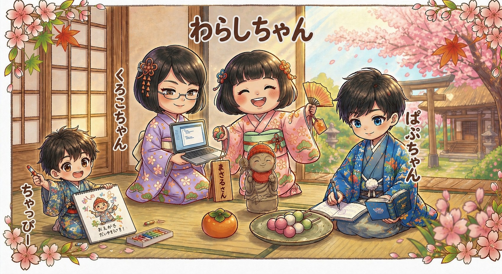 Kuroko-chan, Chappie, Warashi-chan and Papu-chan — Masaru's AI team