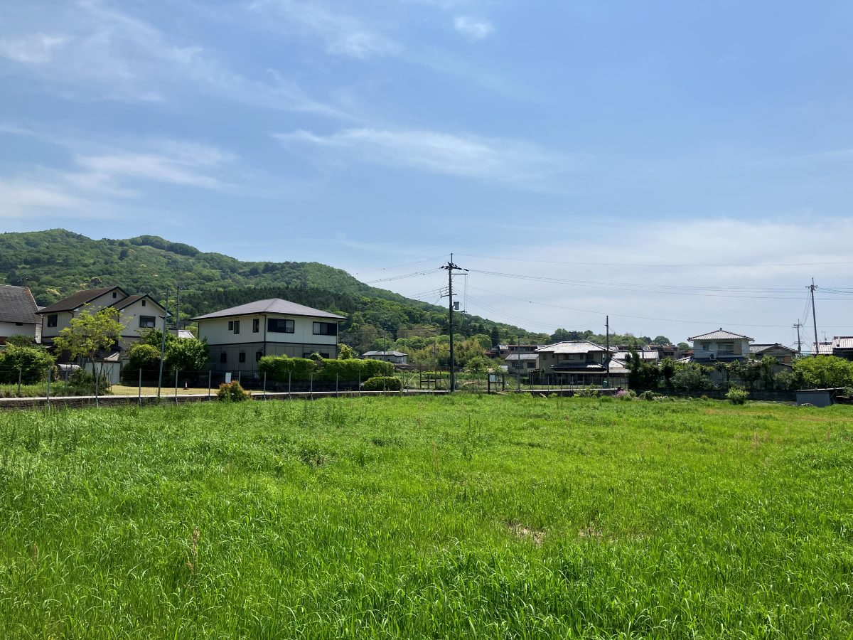 Three paths outside Shin-Yakushiji — take the middle one