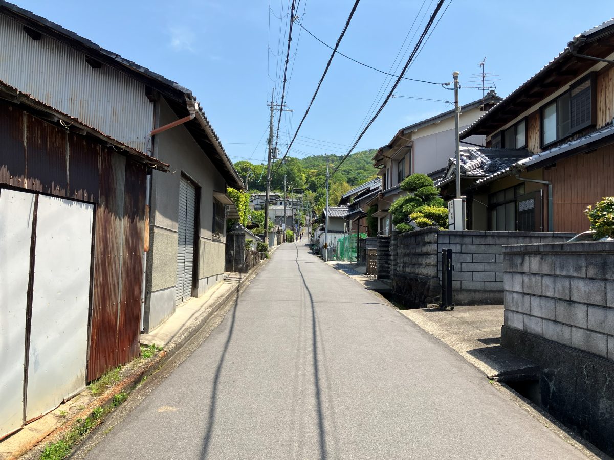 The uphill road leading to Byakugoji