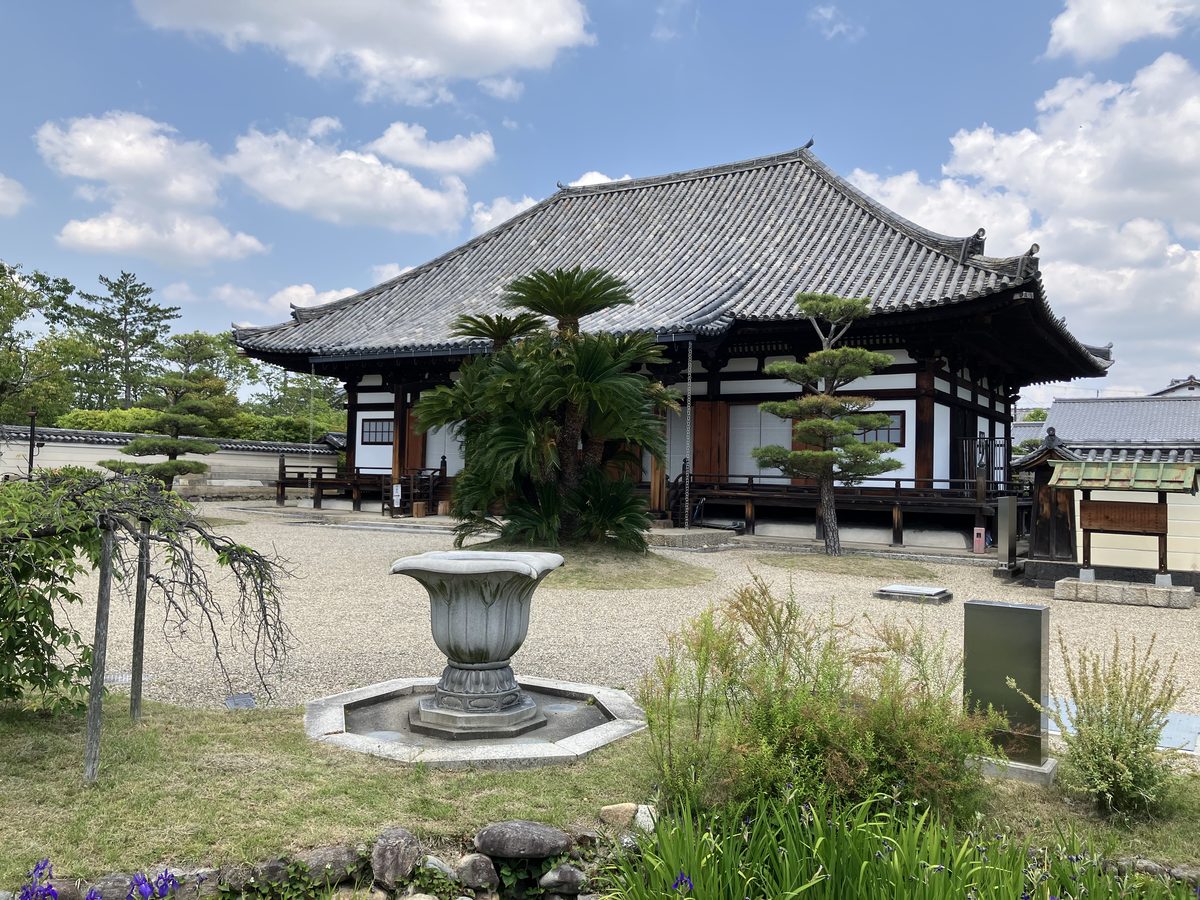 The main hall of Hokeji Temple. Photography is not permitted inside.